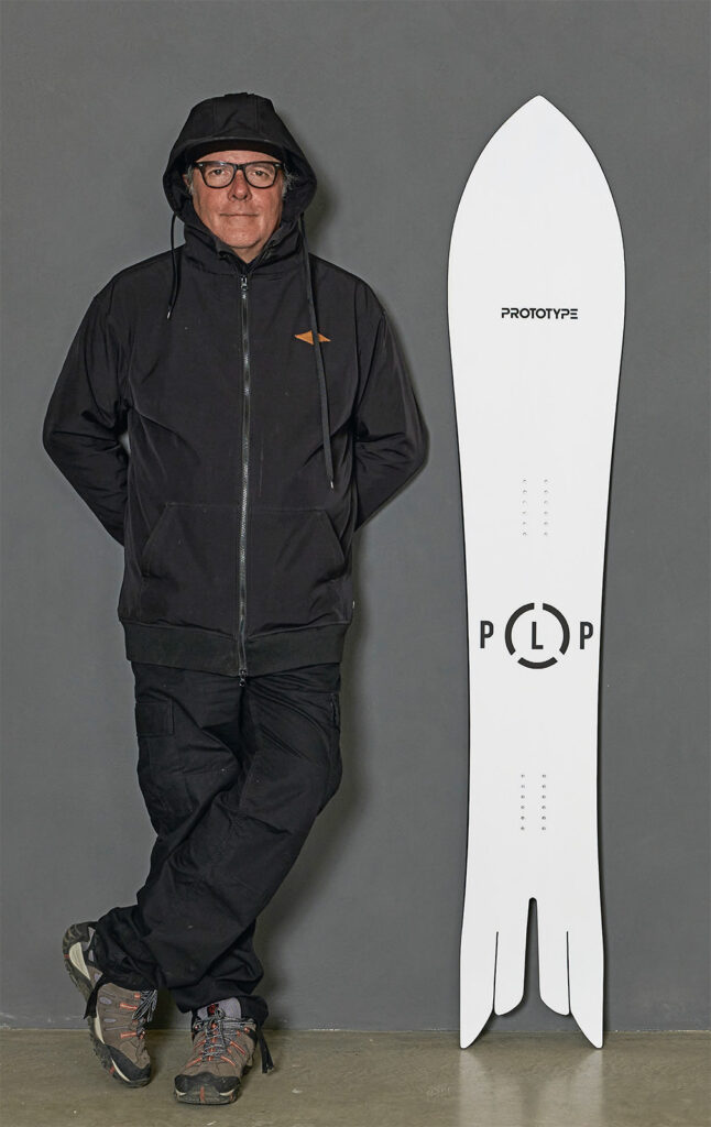 Ettore Barabino with the latest protype - PHENIX 182 cm