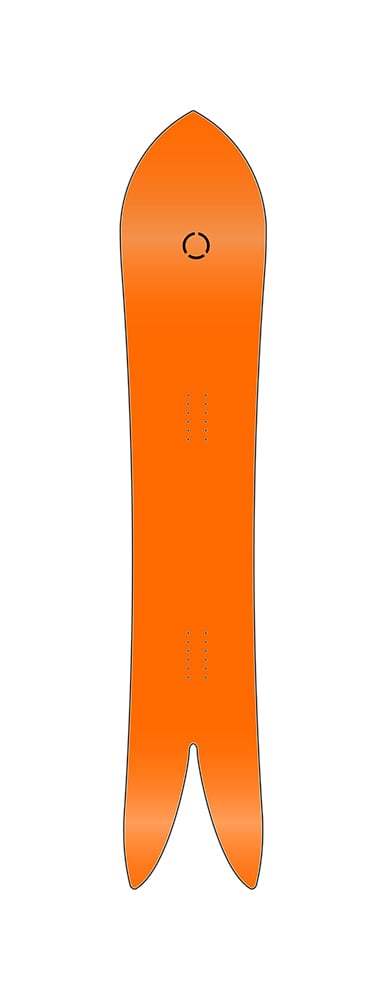 PLP-Custom-Handcrafted-Snowboard-Collection-26-27-Model-Swallowtaill-orange174-Hybrid-camber singola
